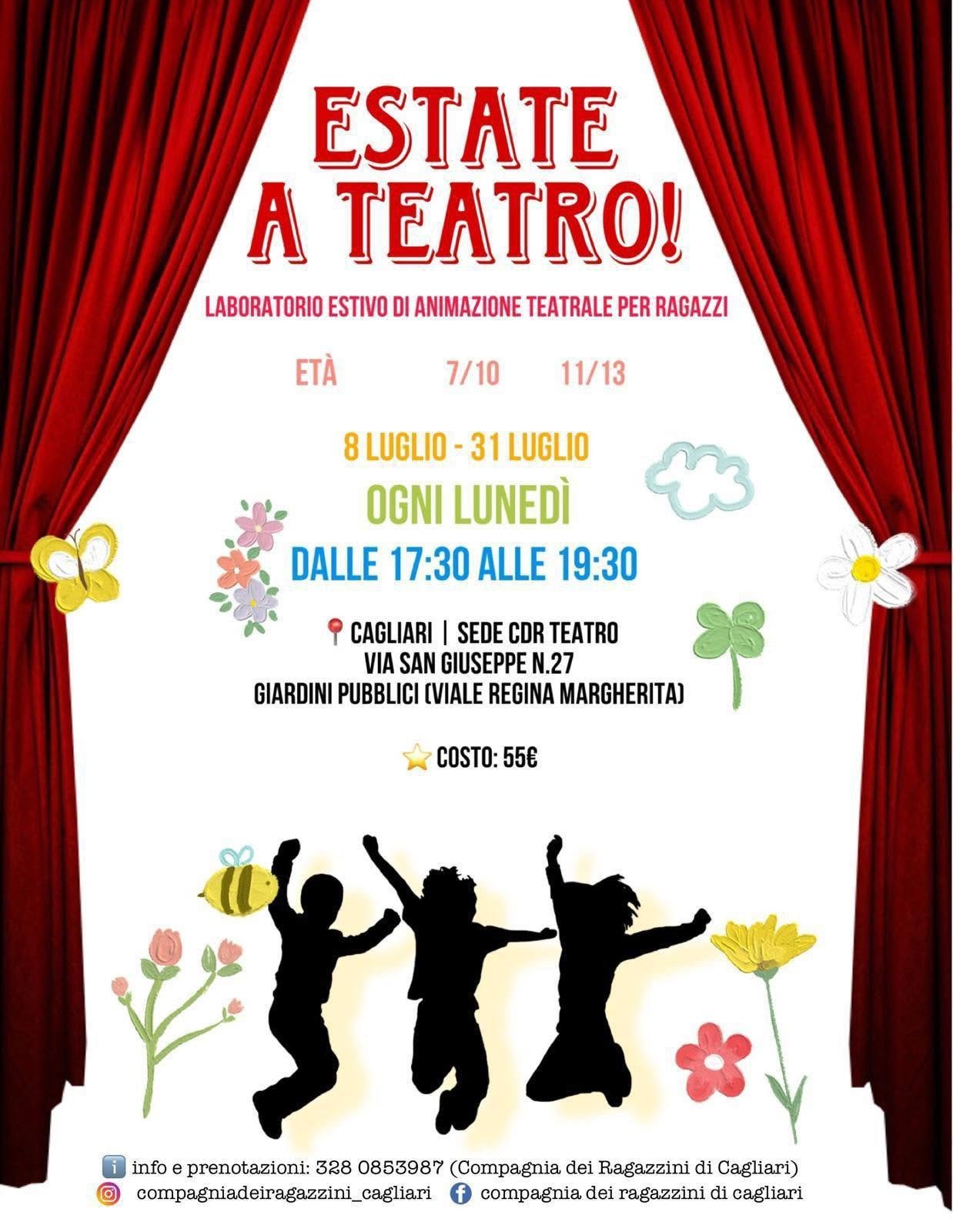 LABORATORIO TEATRALE ESTIVO PER BAMBINƏ E RAGAZZƏ organizzato dalla Compagnia dei Ragazzini di Cagliari