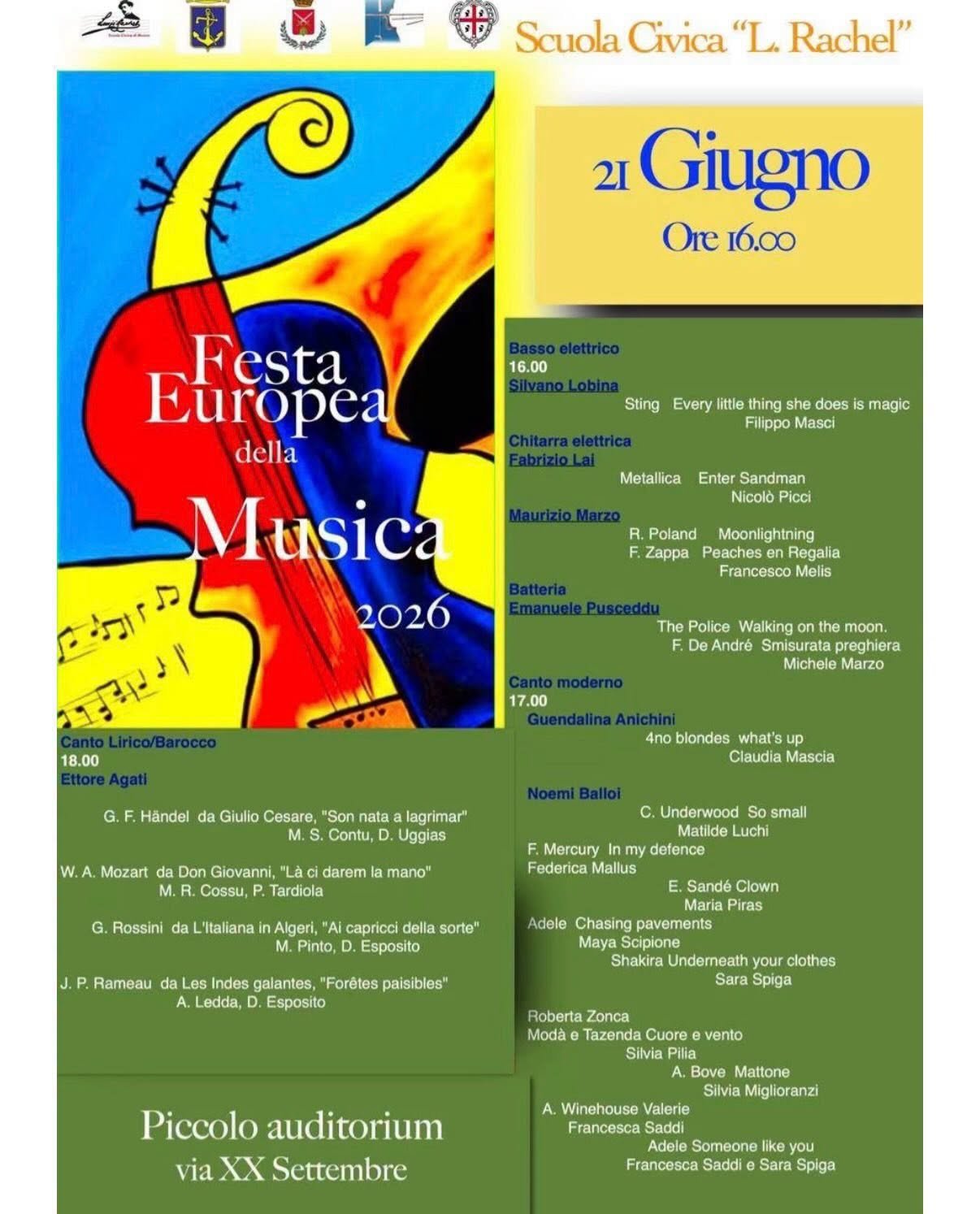 Esibizioni degli allievi della Scuola Civica di Musica