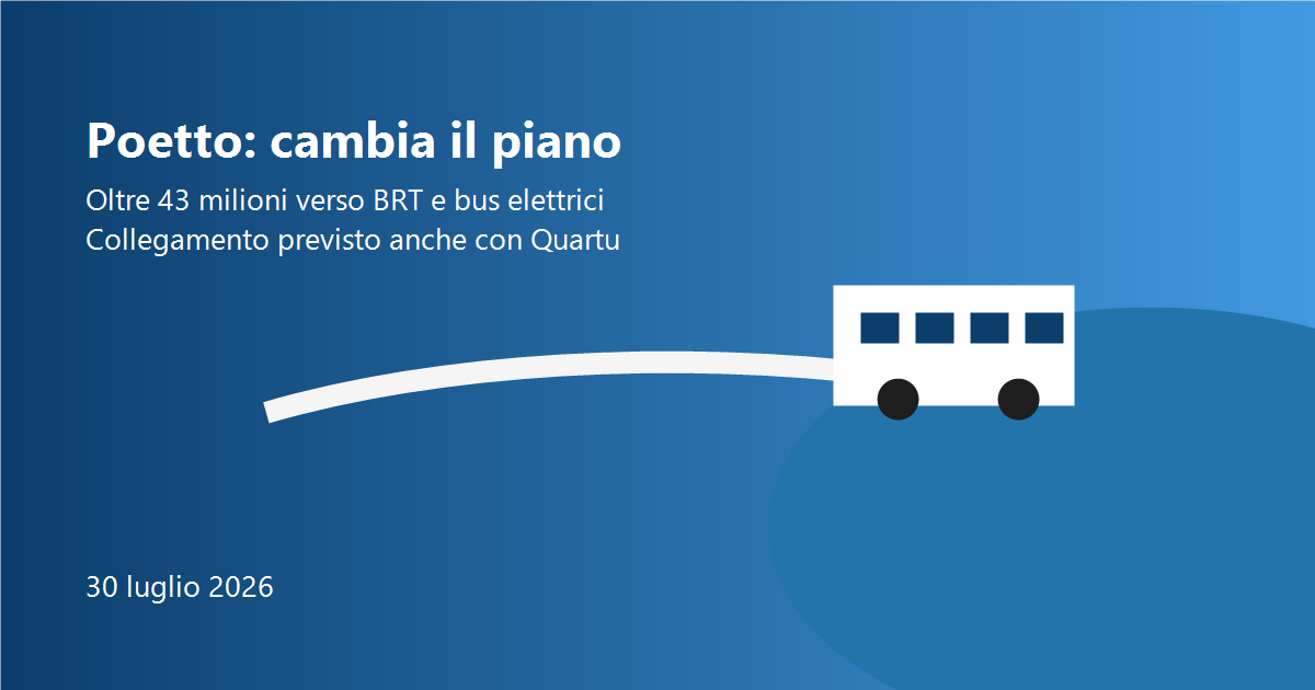 Cagliari cambia il piano per il Poetto: stop alla metro, avanti con bus veloci verso Quartu