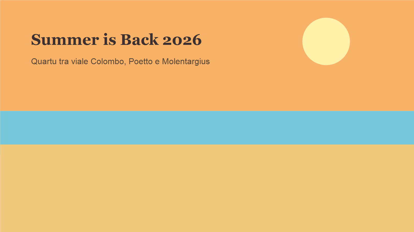 Summer is Back 2026, a Quartu parte il calendario tra viale Colombo, Poetto e Molentargius