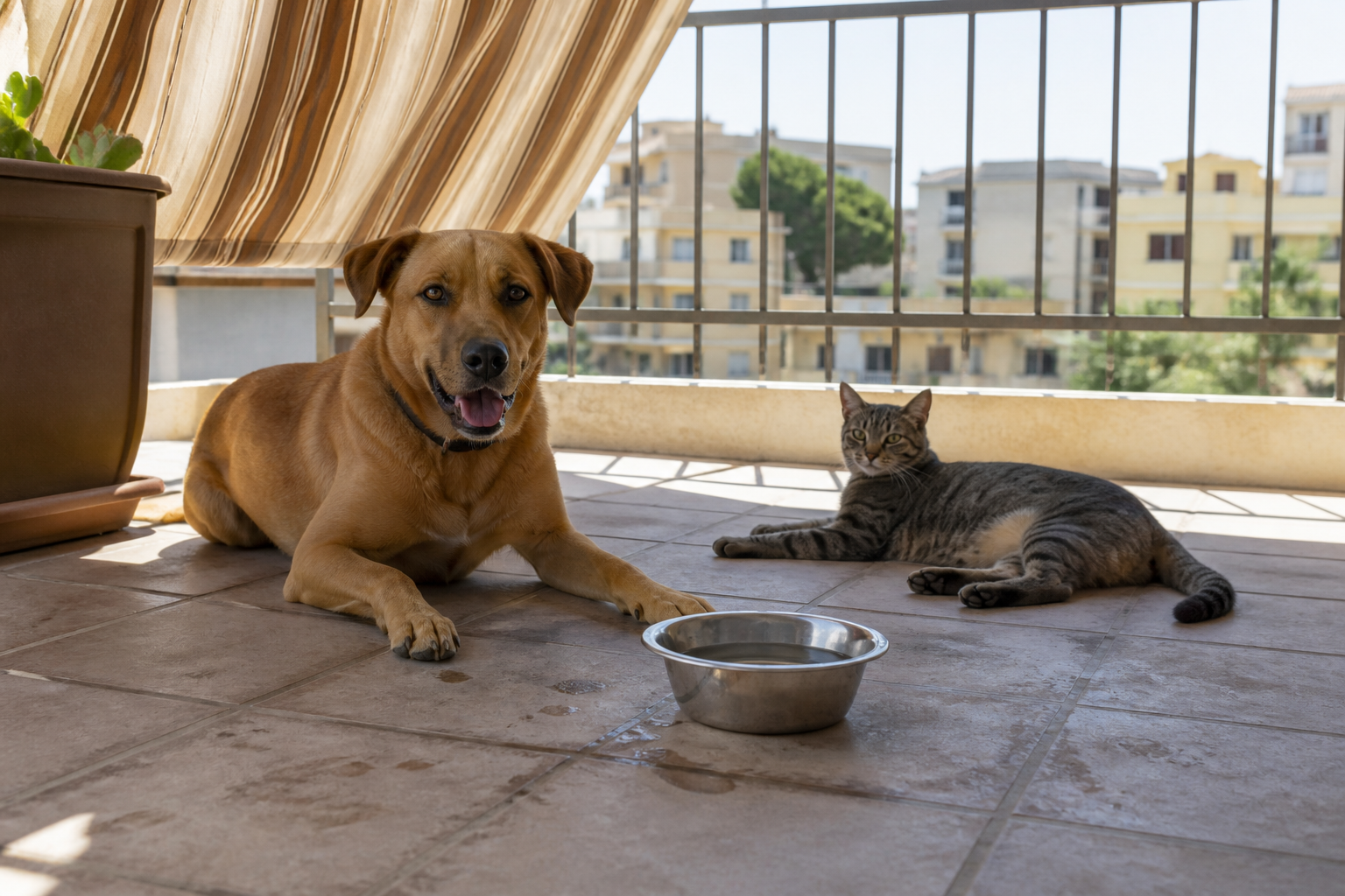 Quartu vieta l esposizione di cani e gatti al caldo su balconi e terrazze