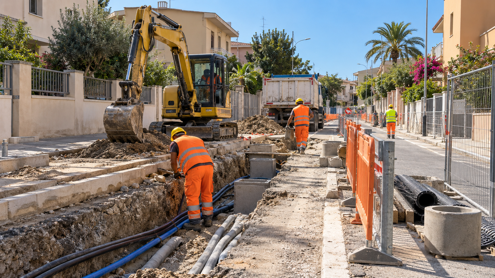 Quartu, cantieri per fibra, rete elettrica e fognature: controlli sui ripristini