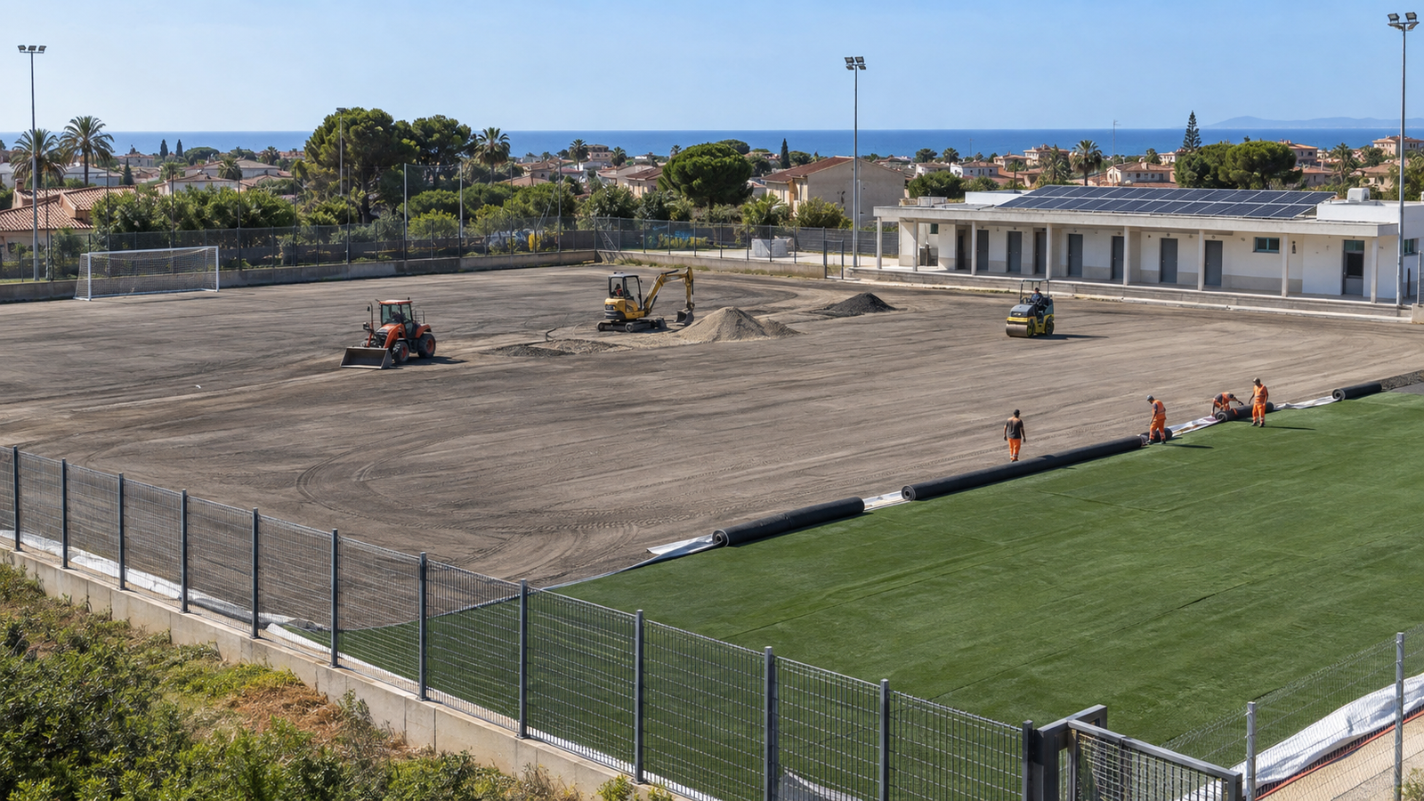Flumini, consegnati i lavori per riqualificare l’impianto sportivo