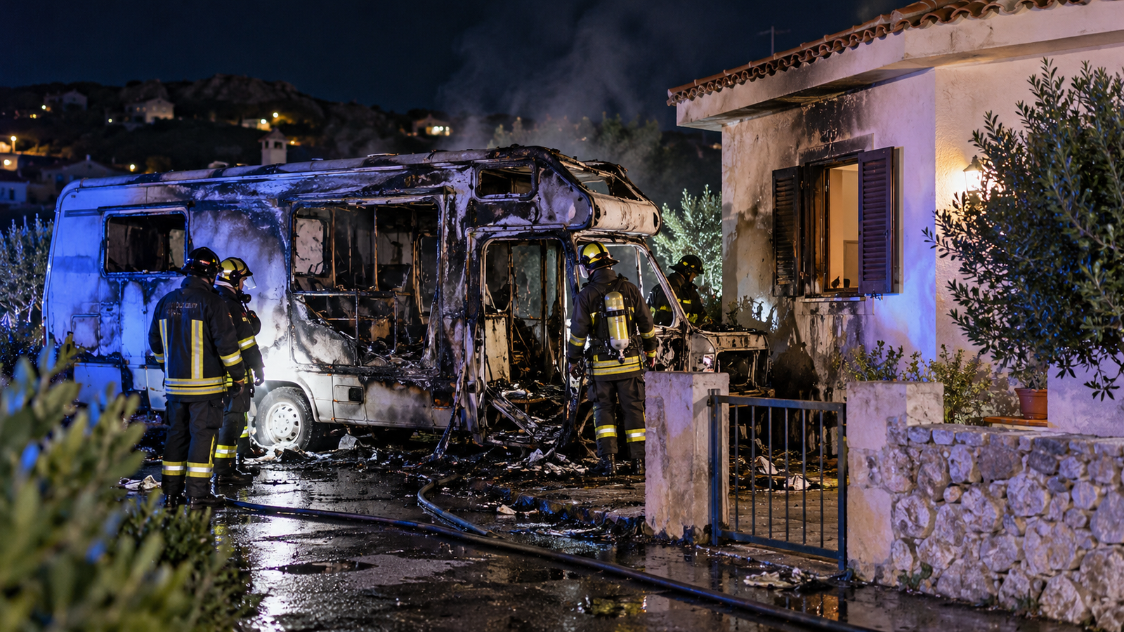 Quartu, camper in fiamme in via Viareggio: nessun ferito