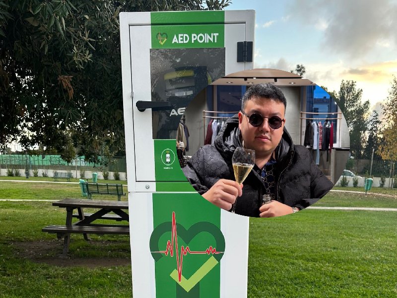 Defibrillatore gratis al parco Parodi di Quartu, il dono “salvavita” del famosissimo influencer Gianluca Xu