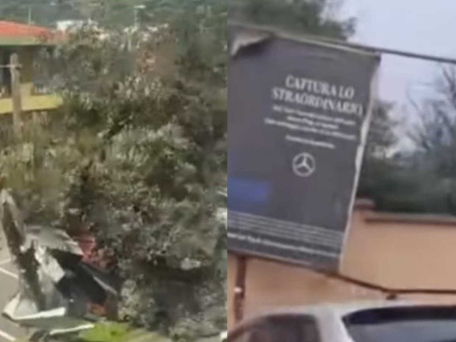 Tempesta di maestrale a 130 km orari: alberi e cartelloni crollati a Cagliari, tetto di scuola sradicato a Villasimius