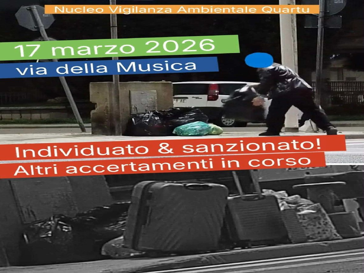 Sacchi e valigie abbandonati sui marciapiedi, “caddozzo” beccato a Quartu