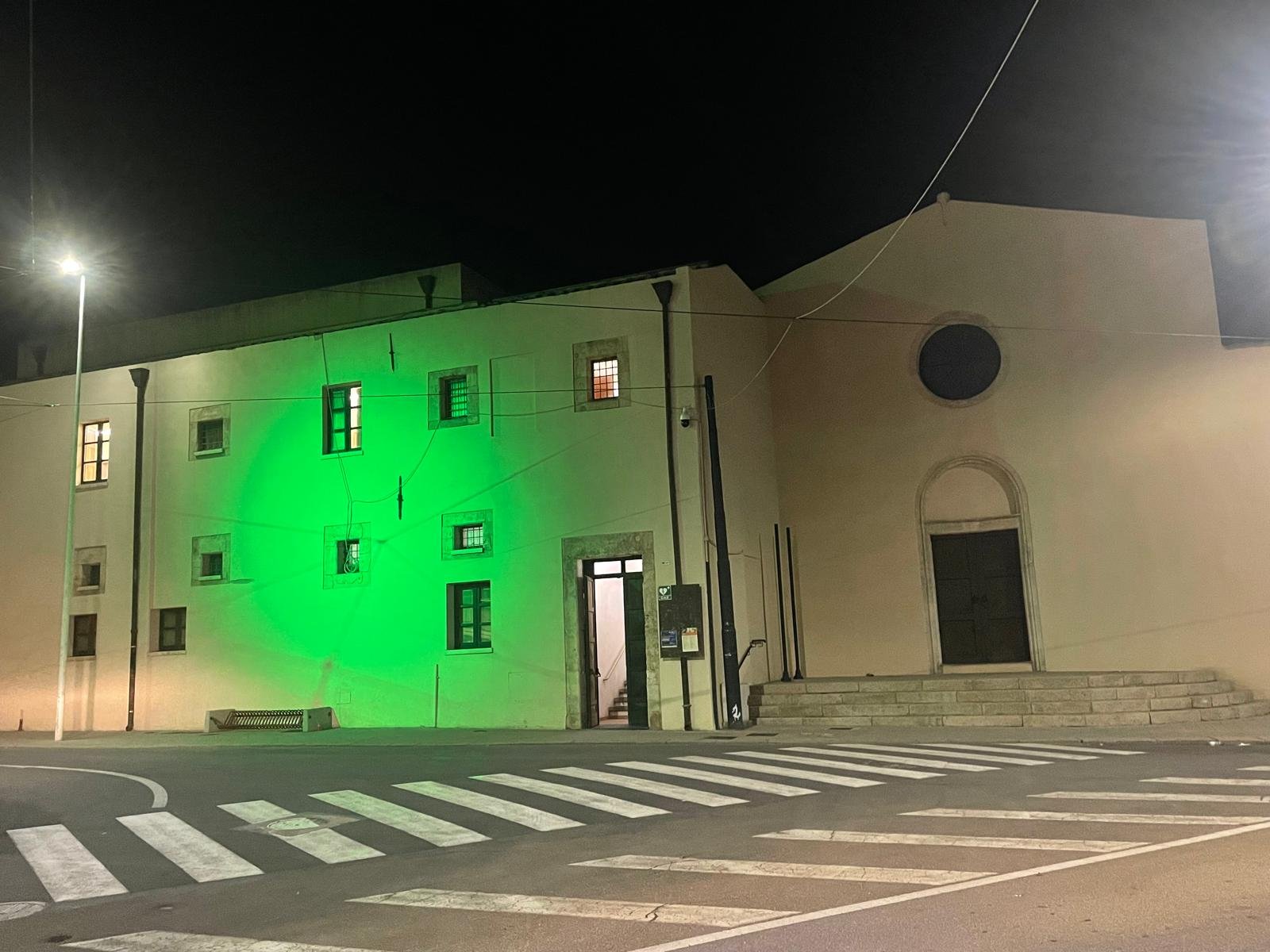 L'Ex Convento dei Cappuccini si illumina di verde per la Giornata Mondiale della Celiachia
