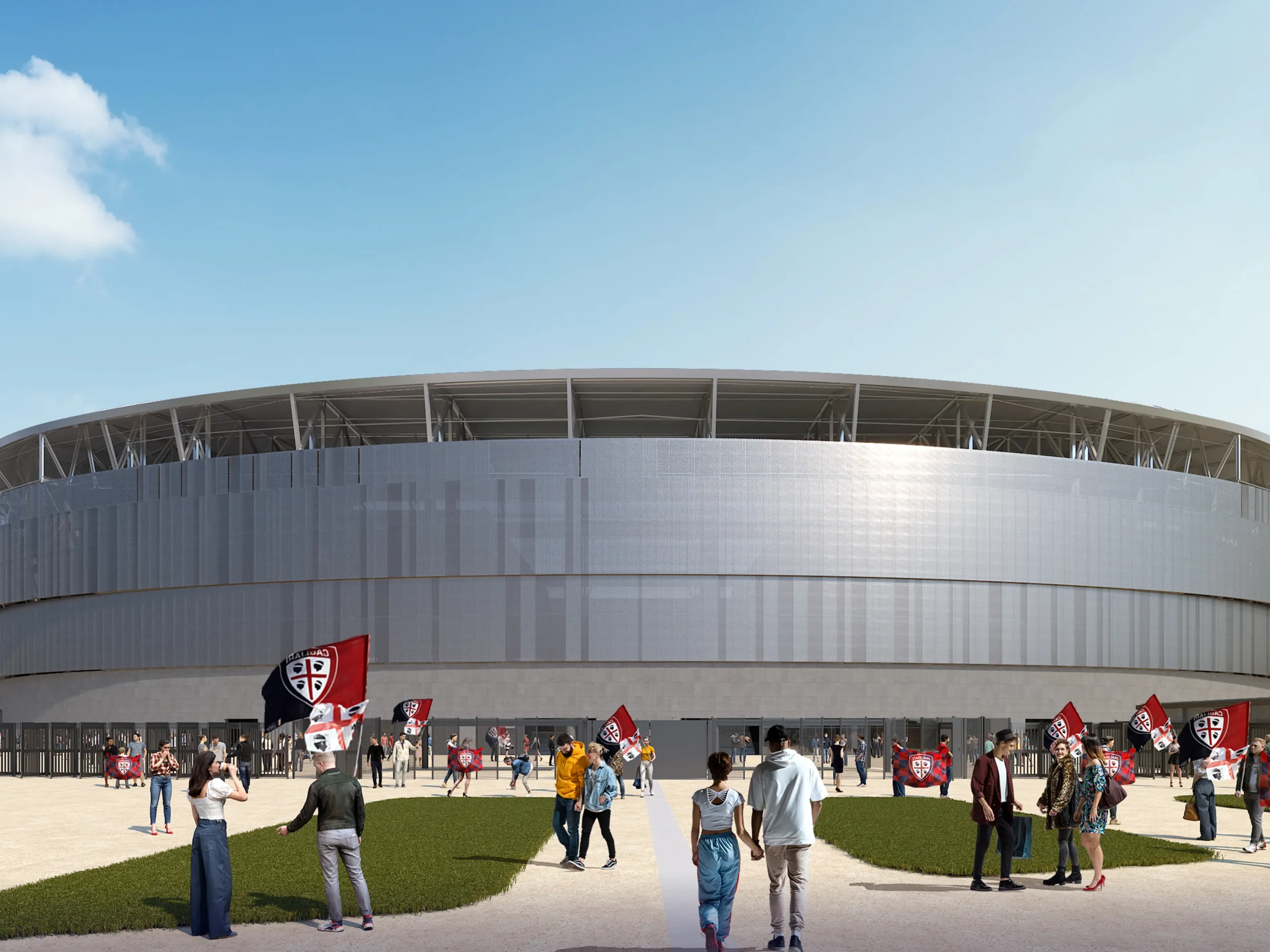 Cagliari in corsa per Euro 2032: il (futuro) nuovo Stadio Gigi Riva candida ufficialmente la città