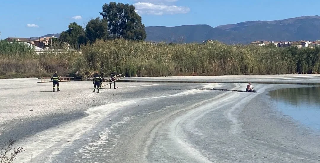 Selfie vietato coi fenicotteri a Molentargius: maxisanzione in arrivo per le turiste intrappolate nei sedimenti